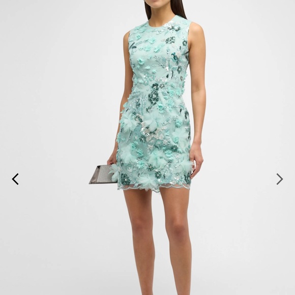 Helsi 3D Sheath Dress in Sage - Picture 1 of 11